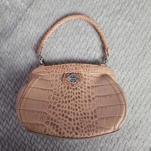 RETIRED BRIGHTON PETAL PINK CROC EMBOSSED HANDBAG NO STRAP